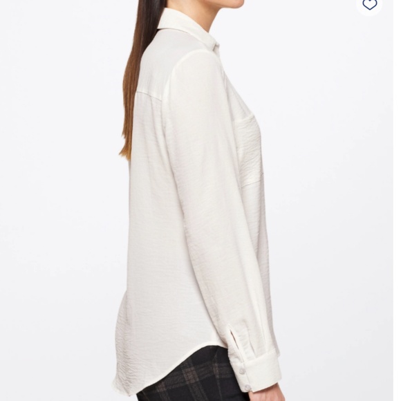 FORTUNE + IVY Paula Button Down Off-White Shirt (Stitch Fix) - Picture 6 of 8